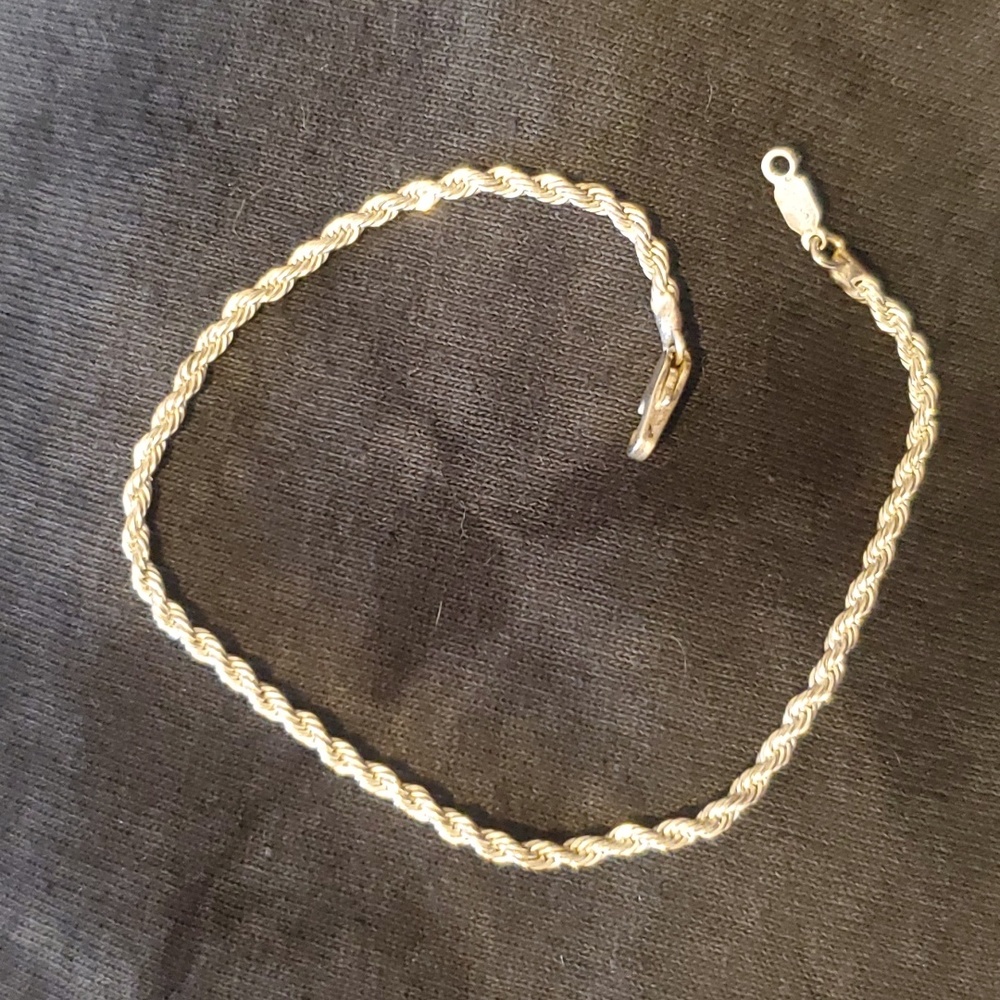 Silver clad bracelet.